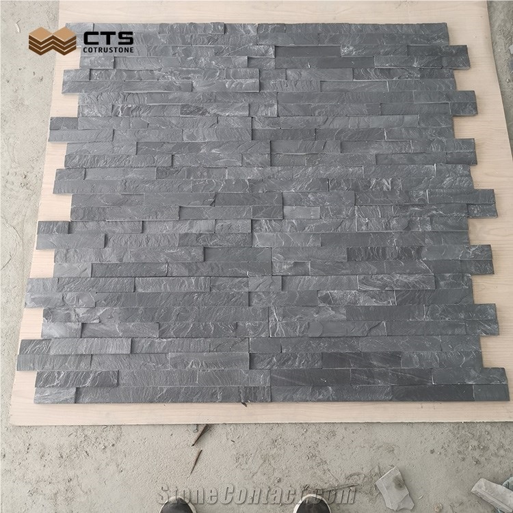Black Slate Veneer Wall Cladding Panels