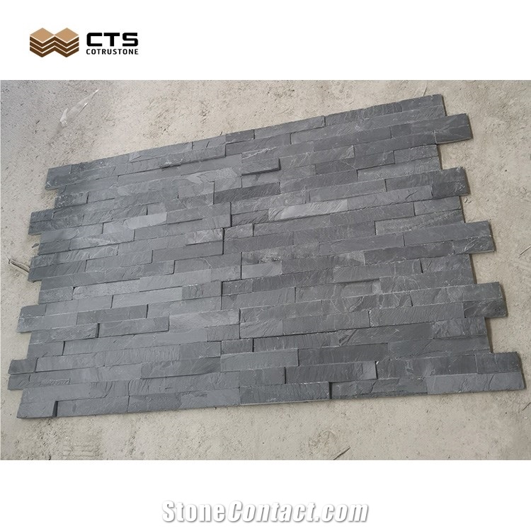 Black Slate Veneer Wall Cladding Panels