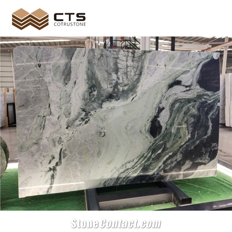 Cheap Natural Polished Luxury Stone Green Ice Jade Marble