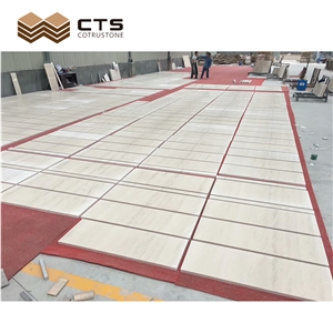 Fancy Interior Decor Layout Limestone Slab Custom Wall Floor