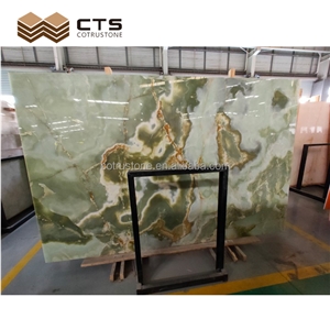 Fantasia Verde Green Onyx Study Room Decoration Luxury