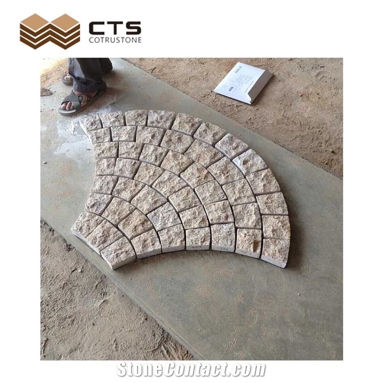G682 Mesh Layout Granite Paving Stone Garden Decor Cheap