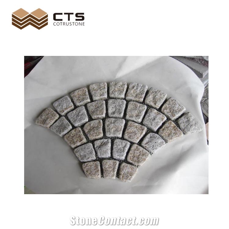 G682 Mesh Layout Granite Paving Stone Garden Decor Cheap