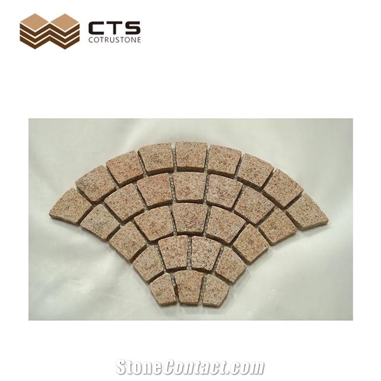 G682 Mesh Layout Granite Paving Stone Garden Decor Cheap