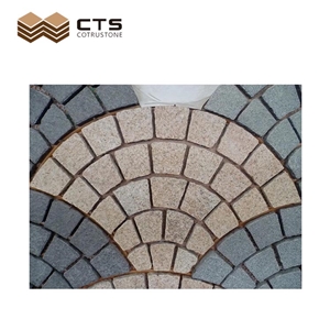 G682 Mesh Layout Granite Paving Stone Garden Decor Cheap