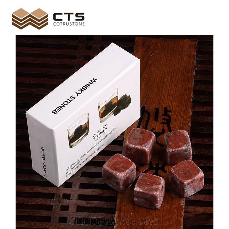 Hot Sale Paint Red Granite Whisky Rock Ice Cube