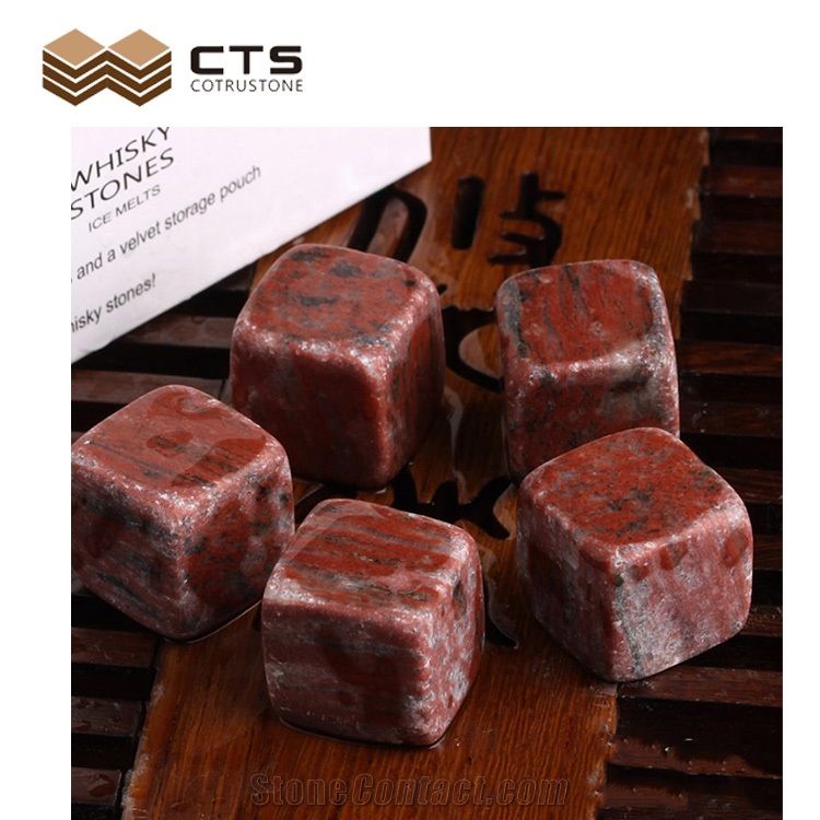 Hot Sale Paint Red Granite Whisky Rock Ice Cube