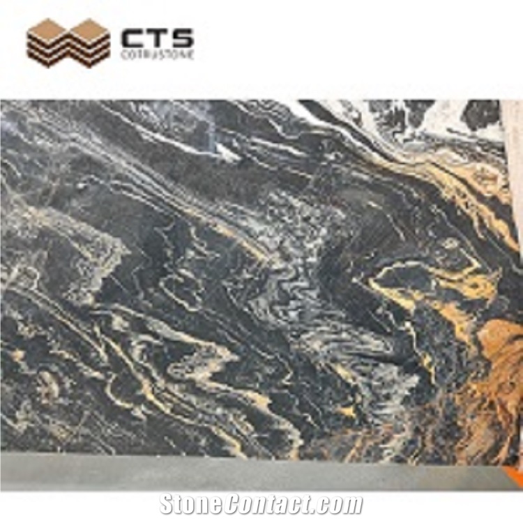 Picasso Gold Marble New Design High Quality Slabs Design