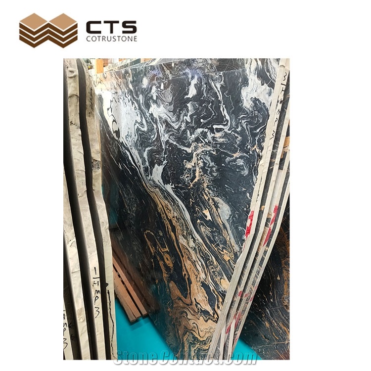 Picasso Gold Marble New Design High Quality Slabs Design