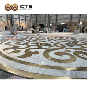 Waterjet Medallions Round Floor Pattern Royal Style