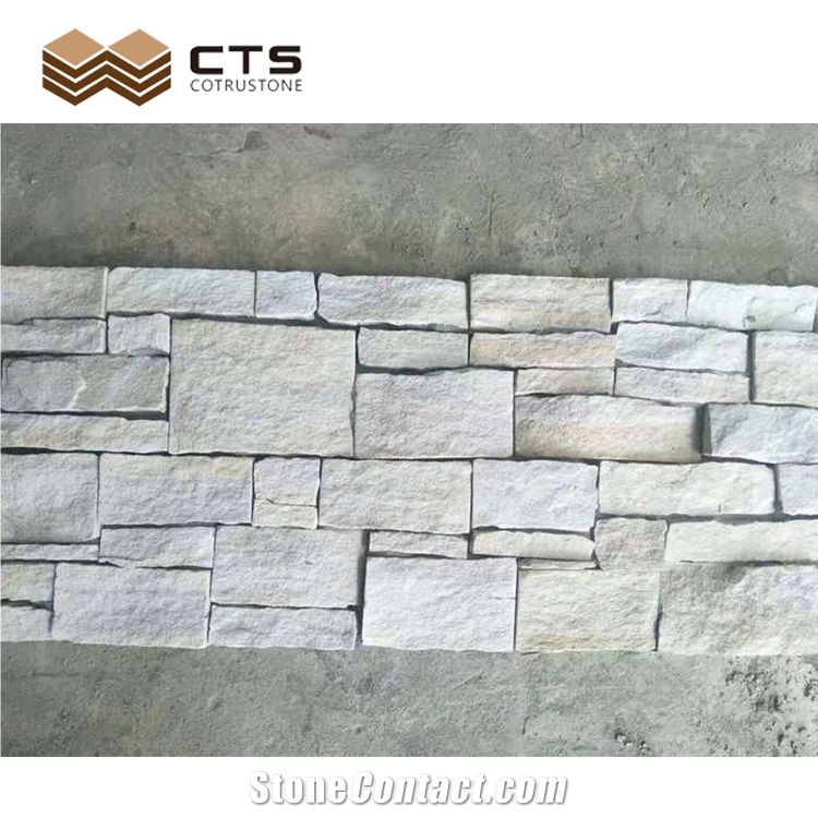 White Limestone Tile Exterior Wall Cladding
