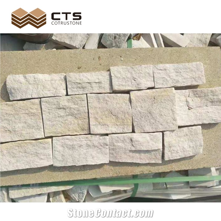 White Limestone Tile Exterior Wall Cladding