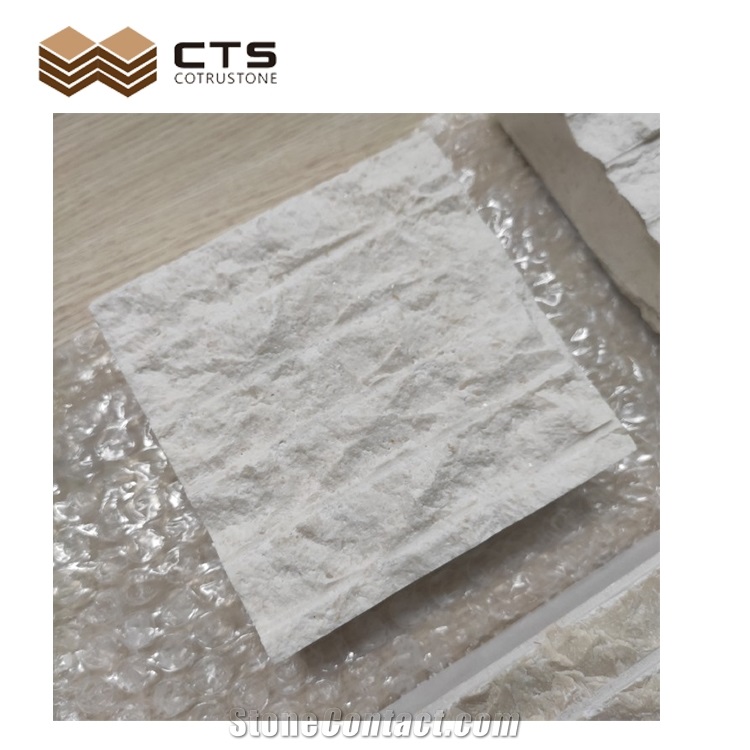White Limestone Tile Exterior Wall Cladding