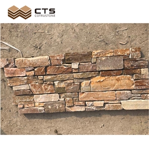 Yello Rust Slate Garden House Veneer Wall Culture Stone