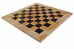 Burma Teak & Black Marble European Series Chess Set