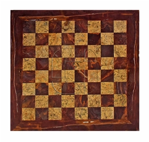 Red Onyx & Coral Marble European Series Chess Set