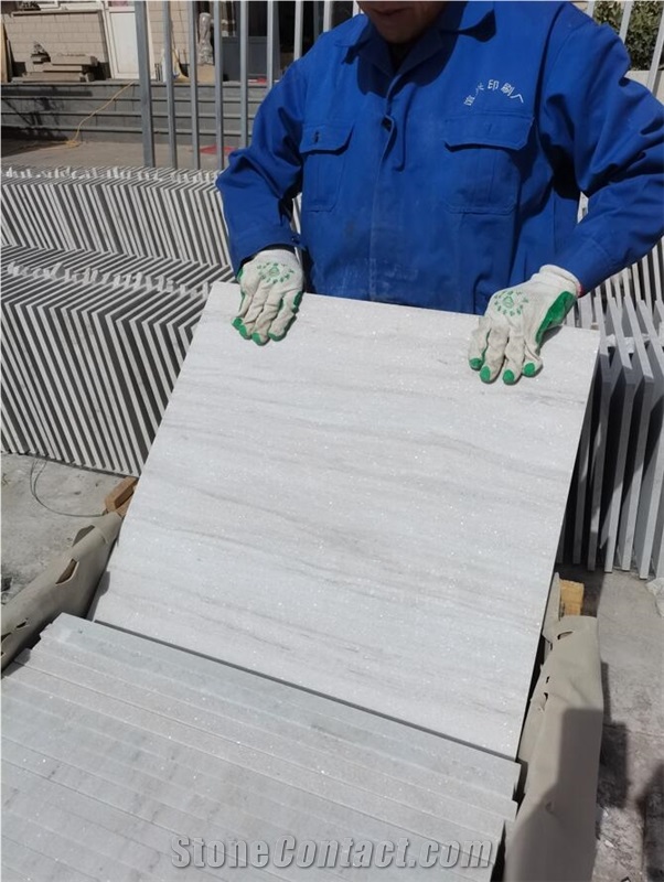 Atlantic White Quartzite Crystal White Pool Paver Coping