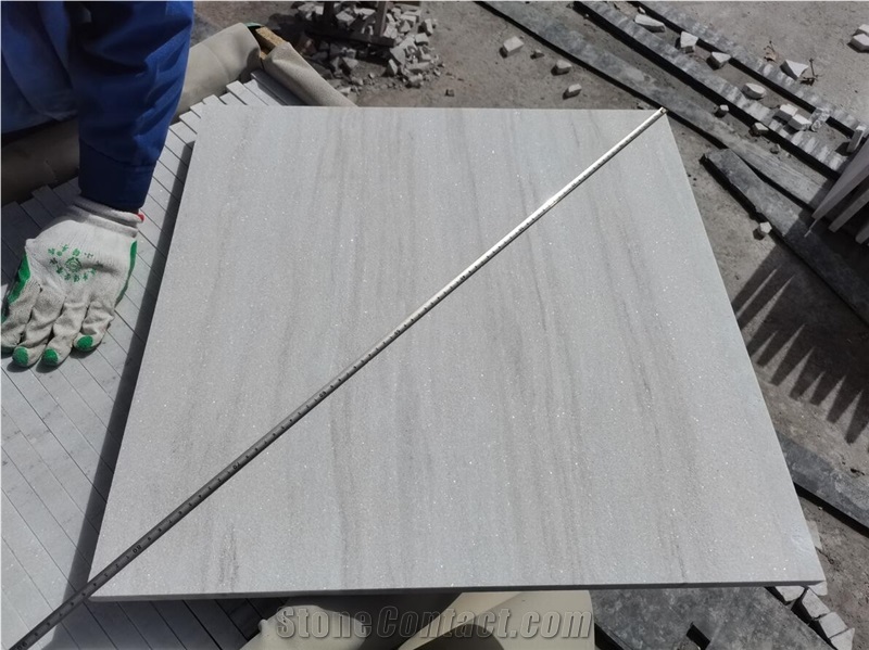 Atlantic White Quartzite Crystal White Pool Paver Coping
