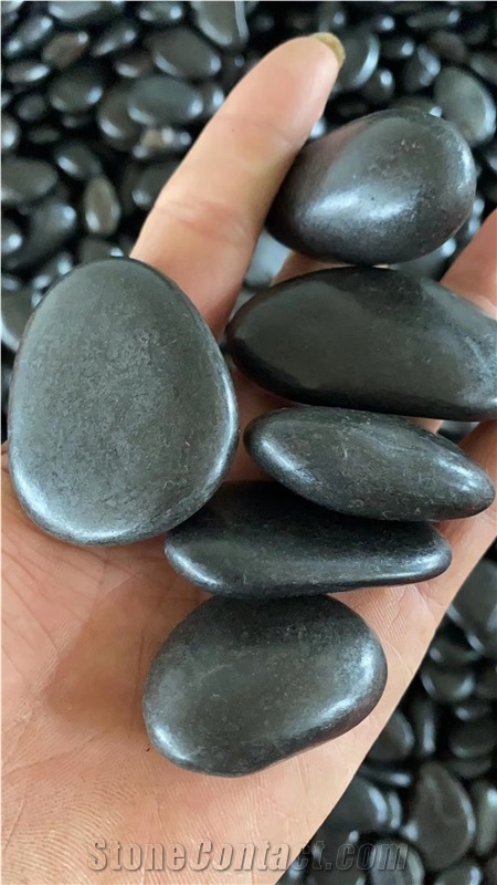 Black Pebble Ordinary Polilshed 2-3Cm For Garden Decoration