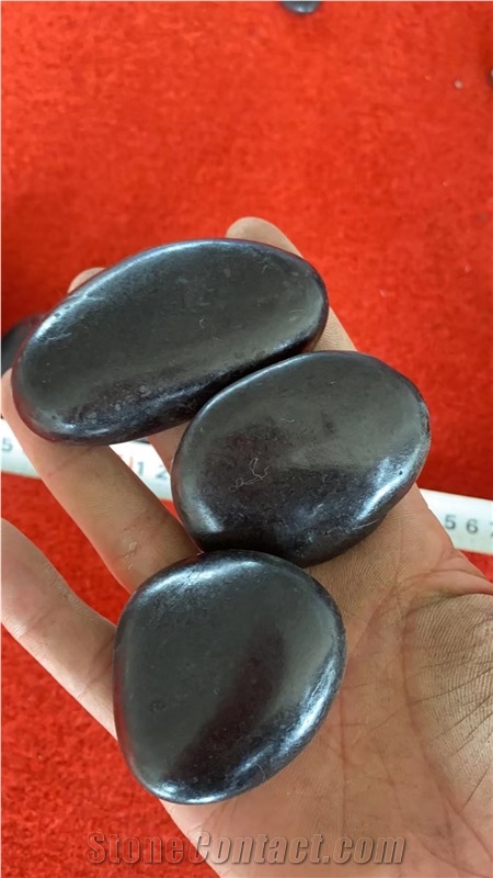 Black Pebble Ordinary Polilshed 2-3Cm For Garden Decoration