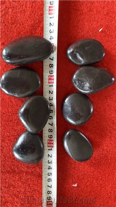 Black Pebble Ordinary Polilshed 2-3Cm For Garden Decoration