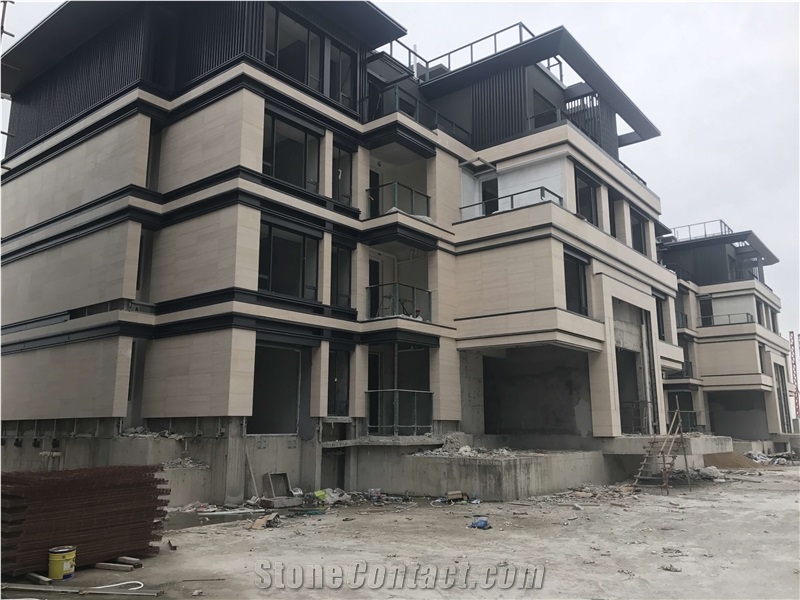 Moca Creme Beige Limestone Honed Slabs Tiles