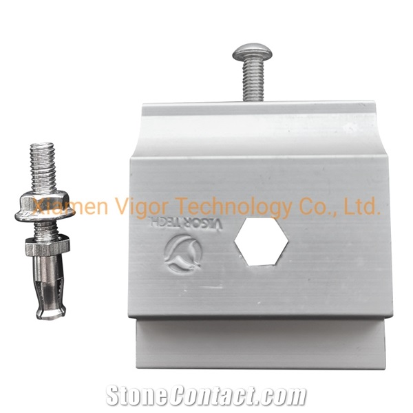 Aluminium Dry Hanging Bracket Stone Lifting Clamps
