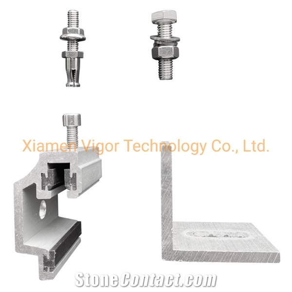 Aluminium Dry Hanging Bracket Stone Lifting Clamps