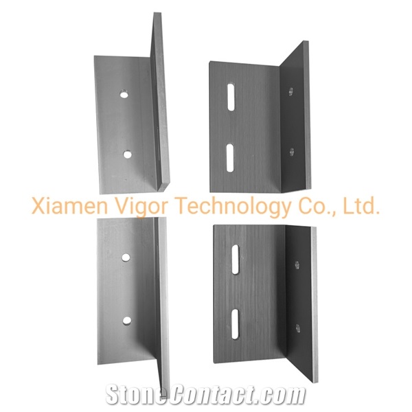 Black Anodized Aluminum Bracket For Stone Support System