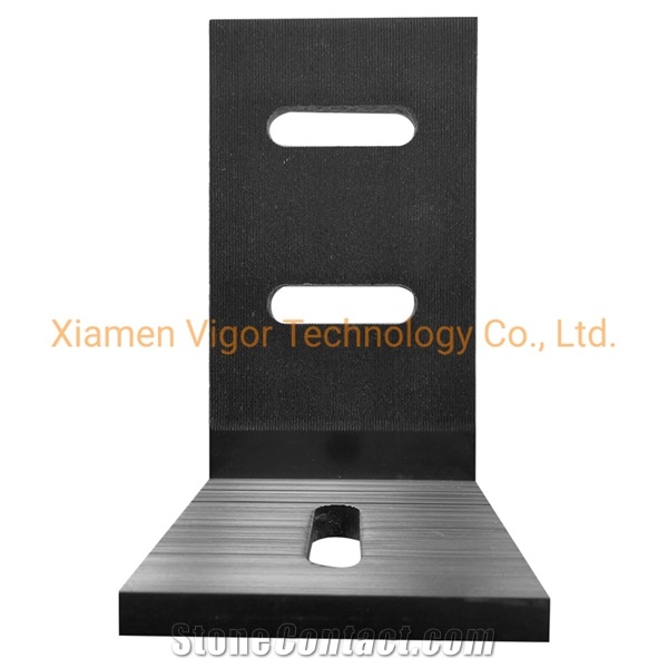 Black Anodizing Aluminium T Bracket For Facade Panel Fixing