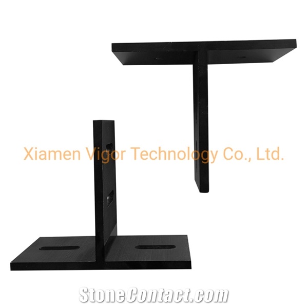 Black Anodizing Aluminium T Bracket For Facade Panel Fixing