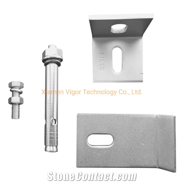 Cladding Fixing System Wall Mounting Bracket For Marble