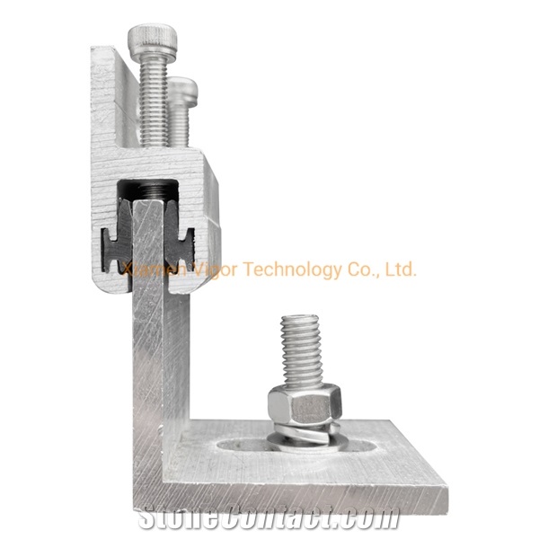H Type Aluminium Bracket Dry Hanging System Curtain