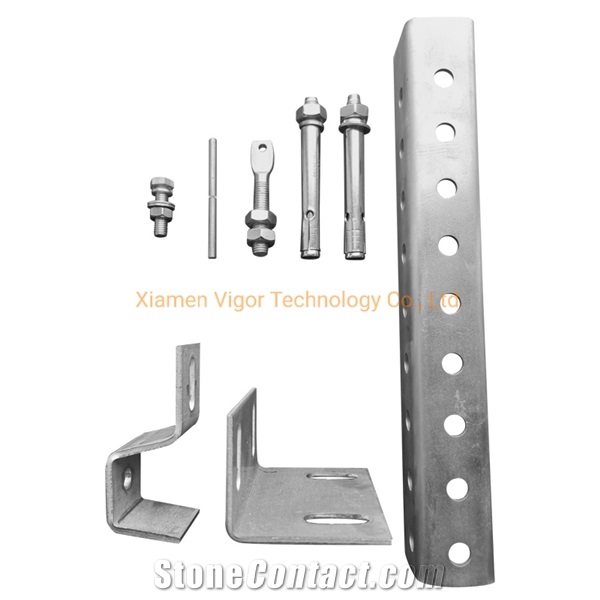 U Channel System Z Bracket Curtain Wall  For Exterior Facade