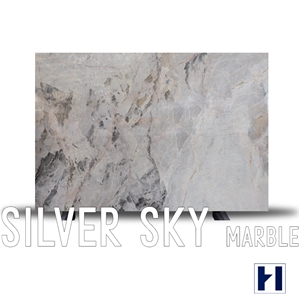 Silver Sky Marble Blocks
