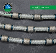 Plastic Coated Diamond Wire/Rope Saw For Marble Profiling