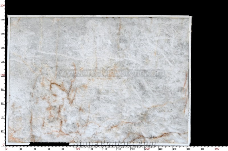 White Quartzite With Golden Viens, Cyrstal Quartzite Slab