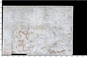 White Quartzite With Golden Viens, Cyrstal Quartzite Slab