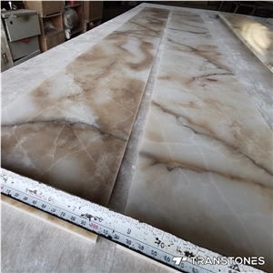 Customized Size Honed Alabaster Club Wall Sheet