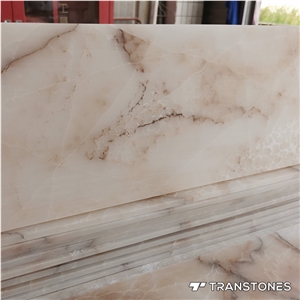 Customized Size Honed Alabaster Club Wall Sheet