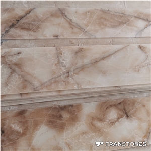 Customized Size Honed Alabaster Club Wall Sheet