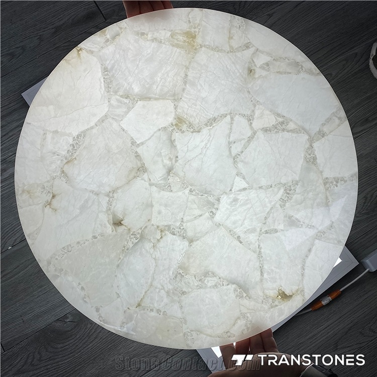 Faux Alabaster Onyx Stone Table Tops With Good Quality