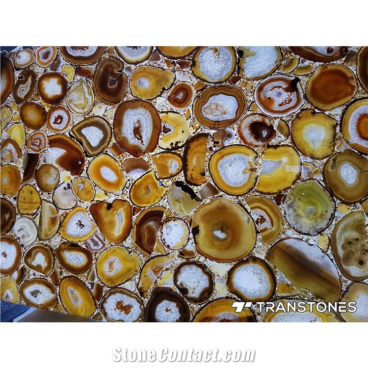 Natural Agate Semiprecious Stone Panels
