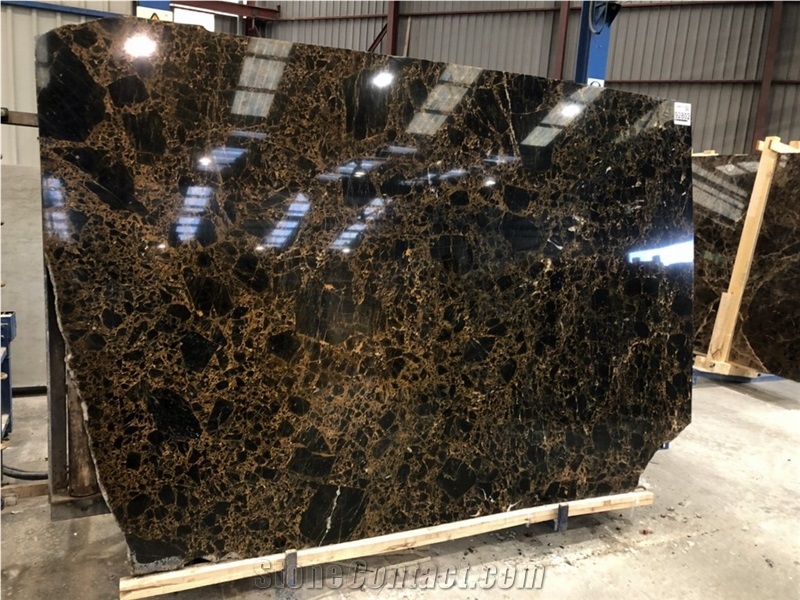 Spider Black Marble Slabs