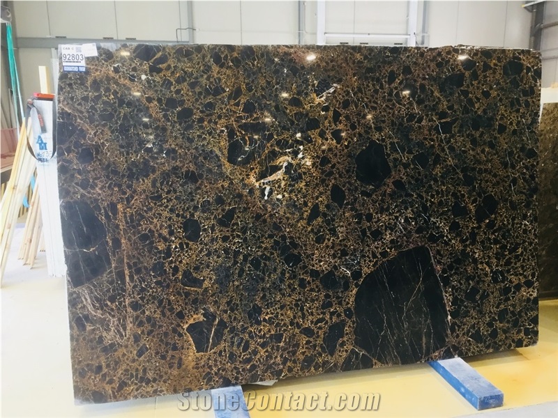 Spider Black Marble Slabs