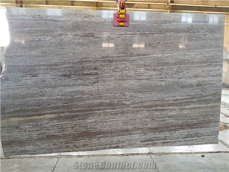 Silver Travertine Slabs