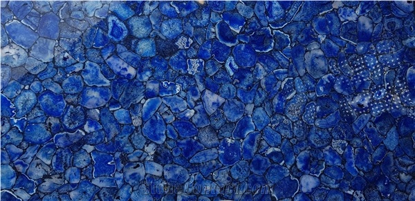 Blue Agate Semiprecious Stone