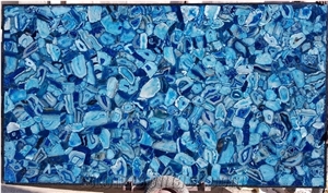 Blue Agate Semiprecious Stone