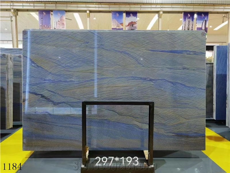 Brazil Grand Skylight Quartzite Azul Macaubas Slab In China