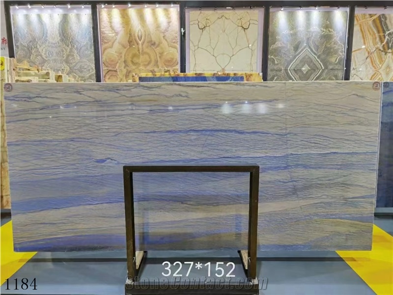 Brazil Grand Skylight Quartzite Azul Macaubas Slab In China